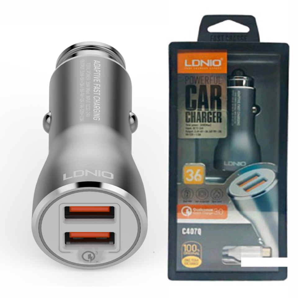 Chargeur Voiture Rapide Quick Charge 3.0 30W DC-681 - 2 x USB - Noir